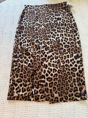 Joseph Ribkoff Leopard Print Pencil Skirt - Black & Brown